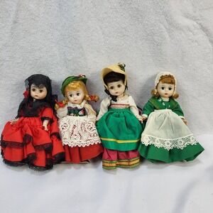 Madame Alexander International Dolls Lot 4 Spain Ireland Italy Swiss Costume VTG